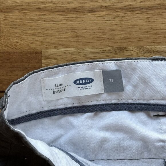 Old Navy Bermuda Shorts Mens Sz 31 Slim Blue White Polka Dot Shorts Preppy Beach - Picture 6 of 8